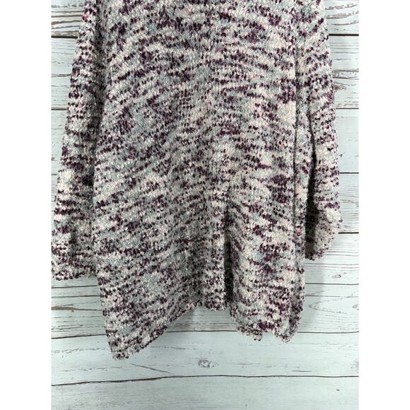 Catherines Women's Knit Purple Pink Open Front Fuzzy Cardigan Size 5X - Picture 13 of 13